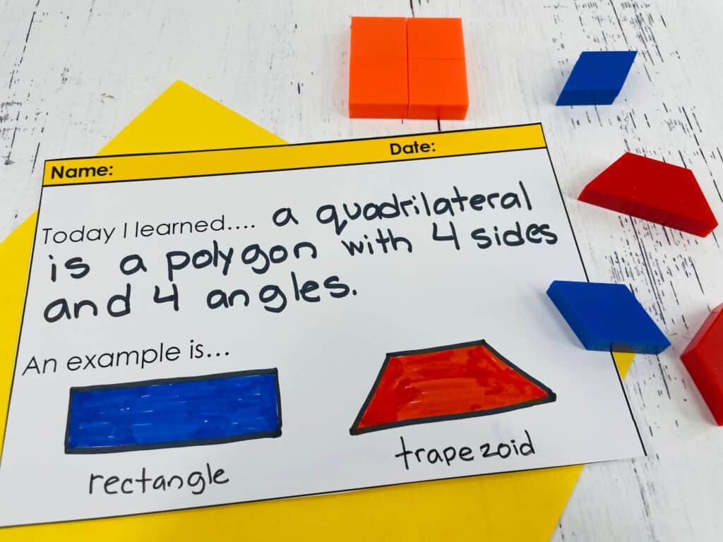 Contoh bagian dari menulis reflektif dalam matematika untuk sekolah dasar